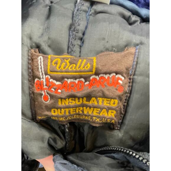 Walls Blizzard-Pruf VTG Insulated Snowsuit Blue Small USA Made Workwear Ski Suit - Picture 2 of 11